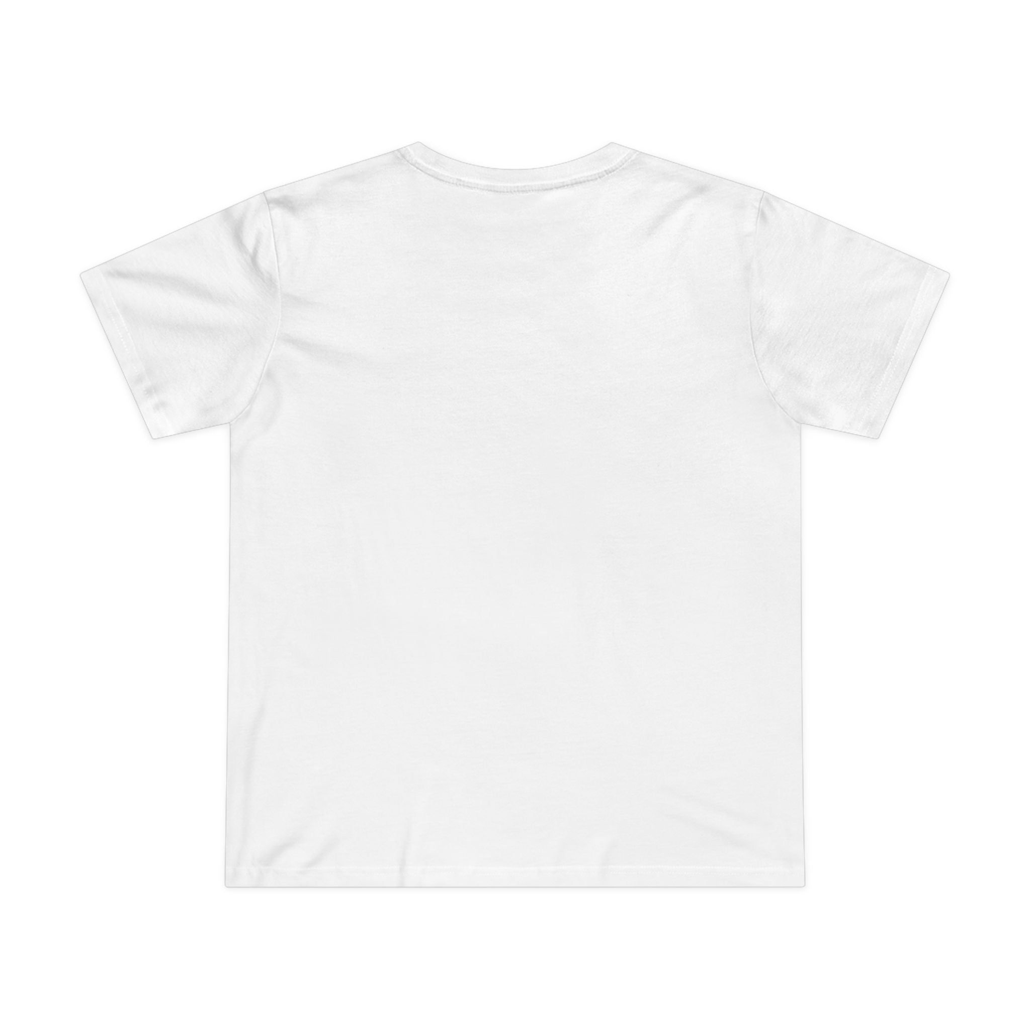 Medium weight knit fabric of festive star t-shirt up close

