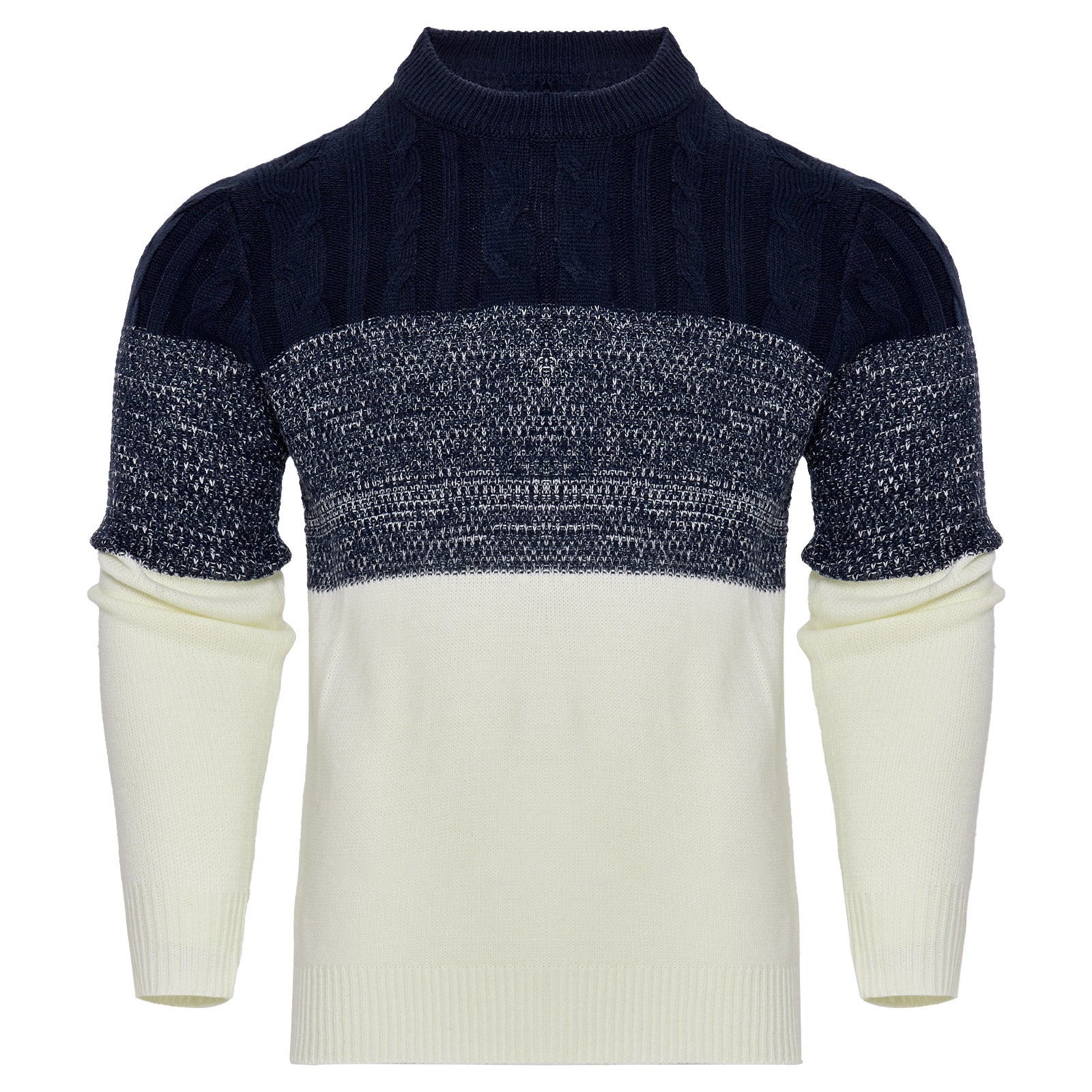 Men’s Knitted Sweater – Back view showing clean knit texture