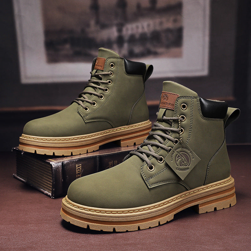 Men’s Martin Boots – Gray Daily Wear Shock Absorb