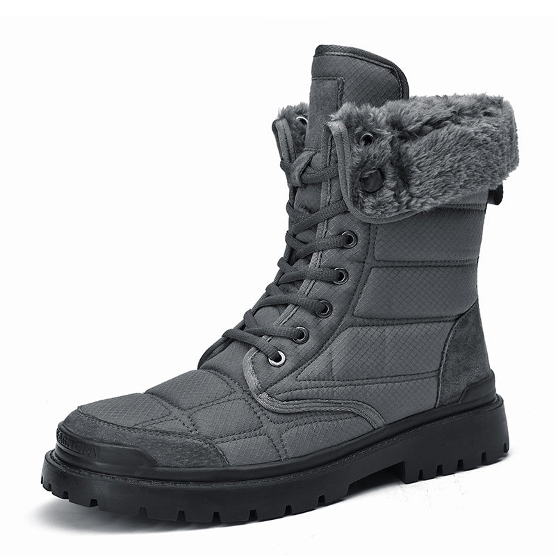 Men’s Outdoor Cotton High-Top Boots – lifestyle city street