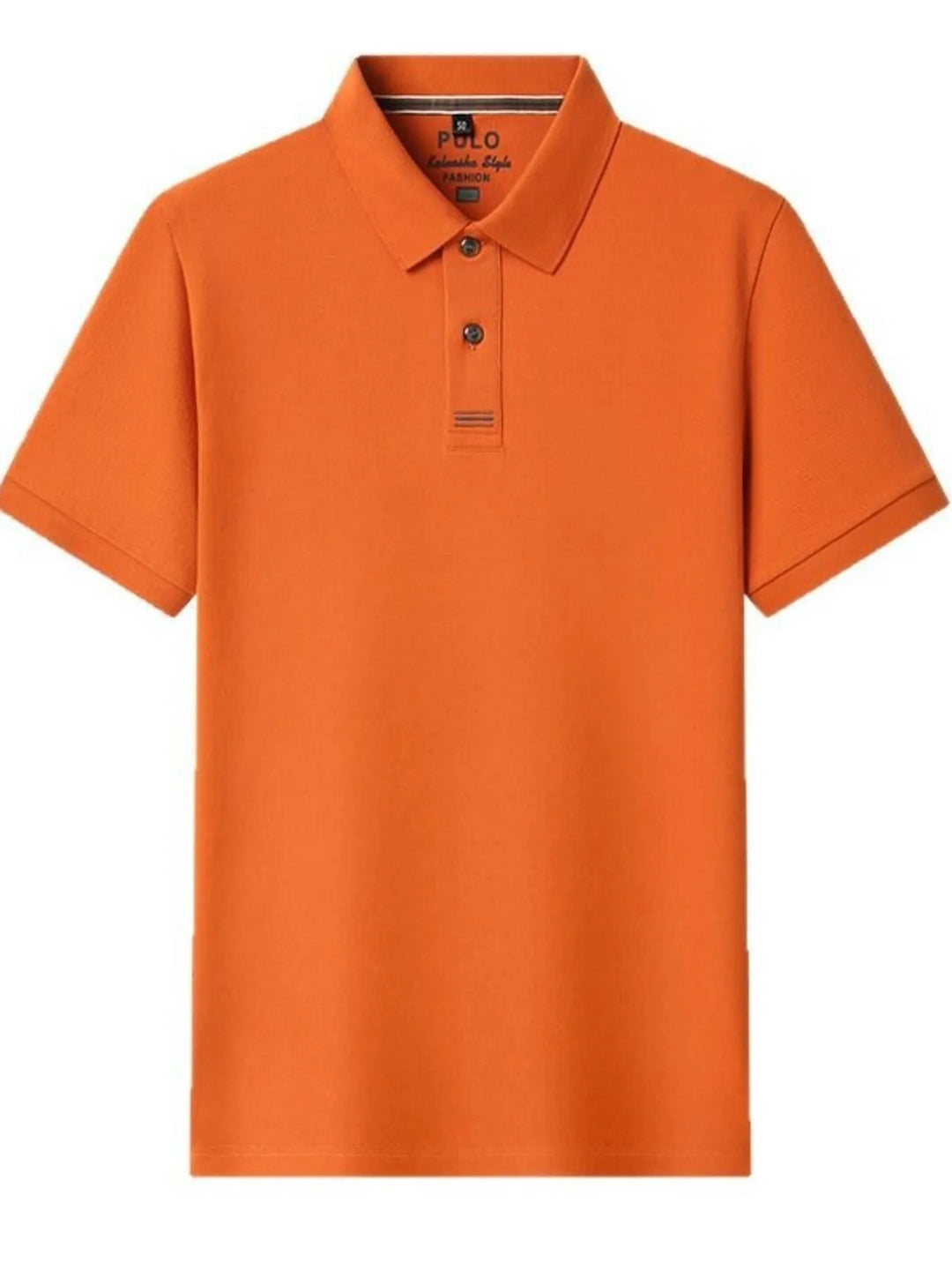 Men’s Plus Size Polo – Back view showing smooth drape and comfortable stretch