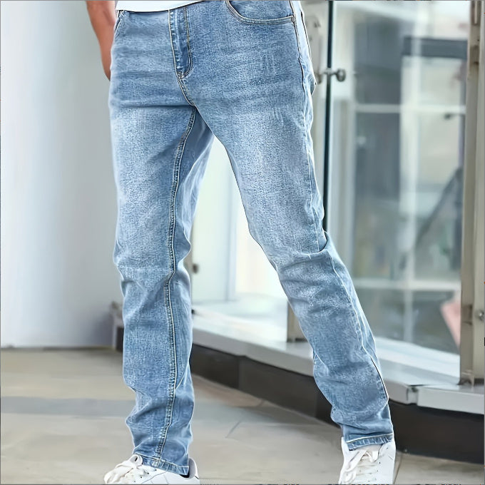 Men’s Stretch Skinny Jeans – Zipper fly detail and clean waistband