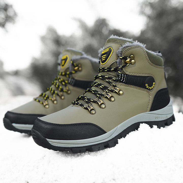 Men’s Winter Snow Boots – Lace-Up Ankle Support for Hikes
