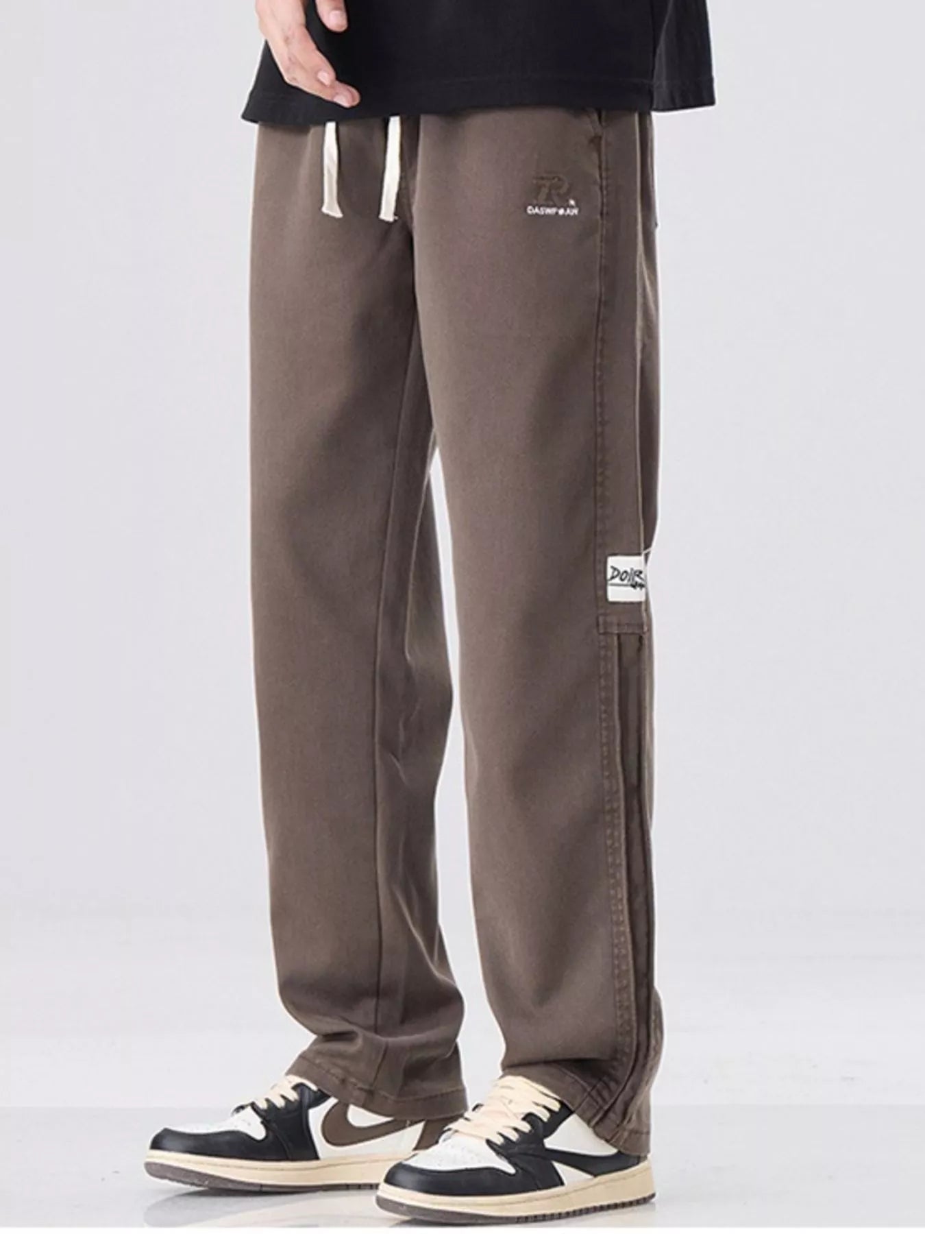 Men’s plus size drawstring pants – breathable stretch fabric