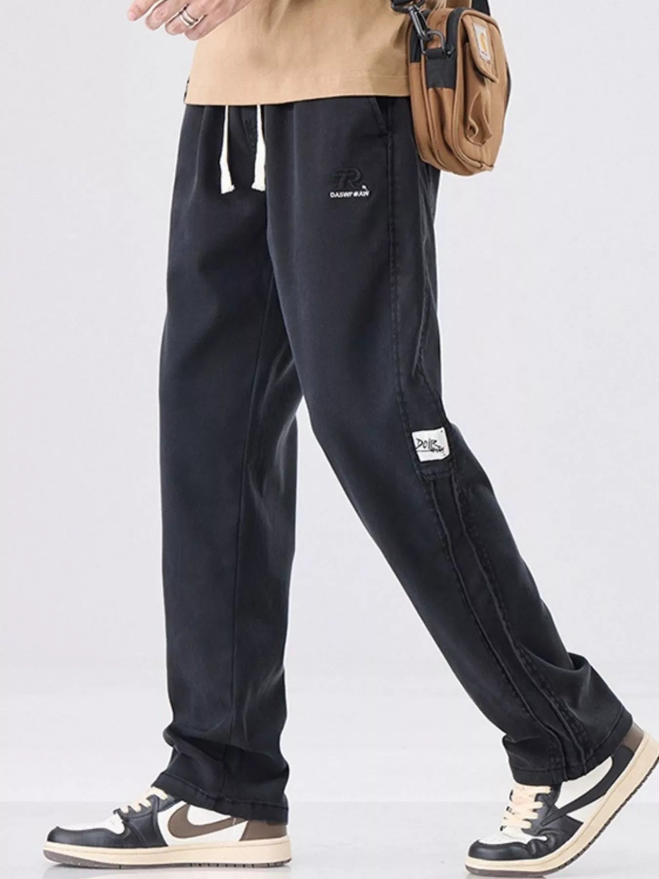 Men’s plus size drawstring pants – elastic waist easy wear