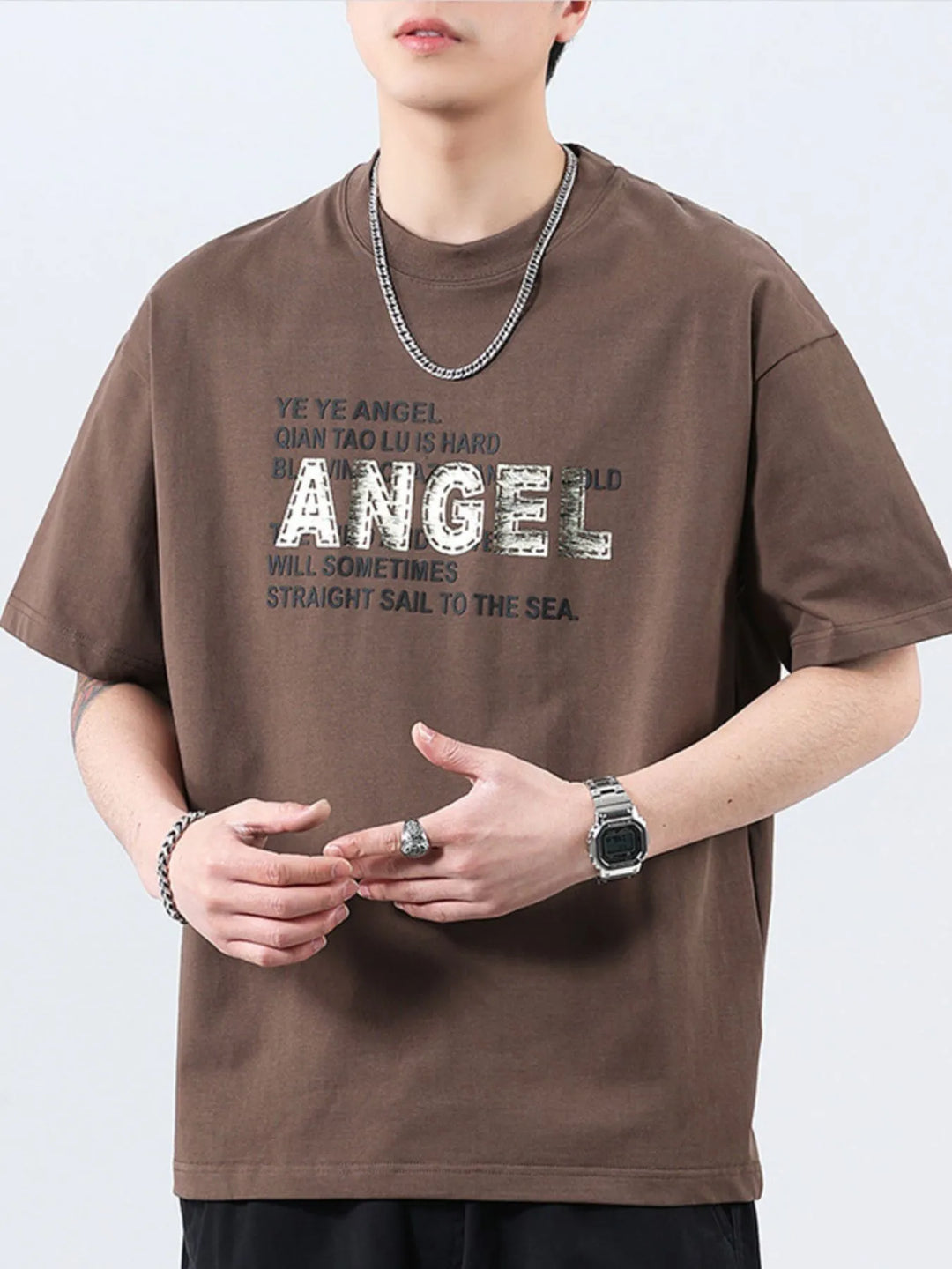 Men’s plus size t-shirt – breathable cotton, soft stretch, relaxed drape for all-day movement