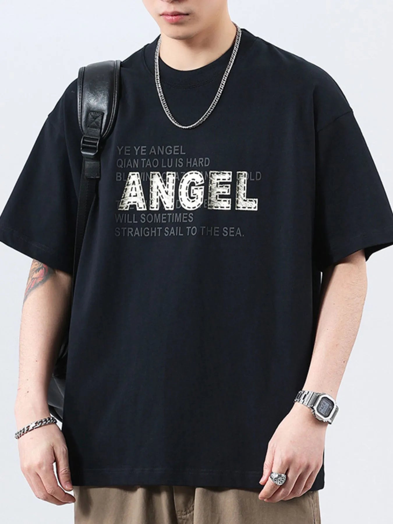 Men’s plus size t-shirt in forest green – short sleeve, 95% cotton 5% spandex, relaxed streetwear fit