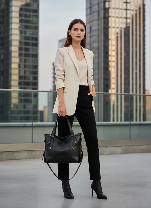 Minimalist tote bag – business casual shoulder style