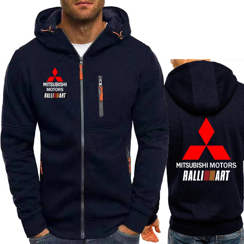 Mitsubishi Racing Jacket fabric macro – polyester non-woven shell