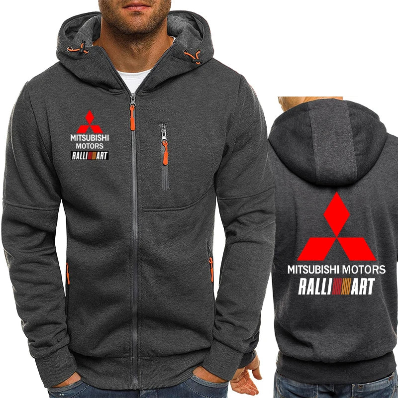 Mitsubishi Racing Jacket zipper close-up – durable daily wear