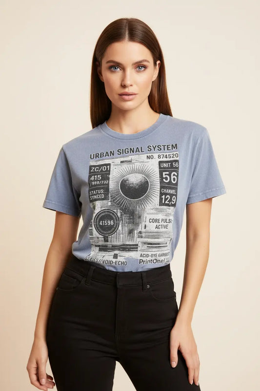 urban acid wash tee retro texture short sleeve street style outfit
