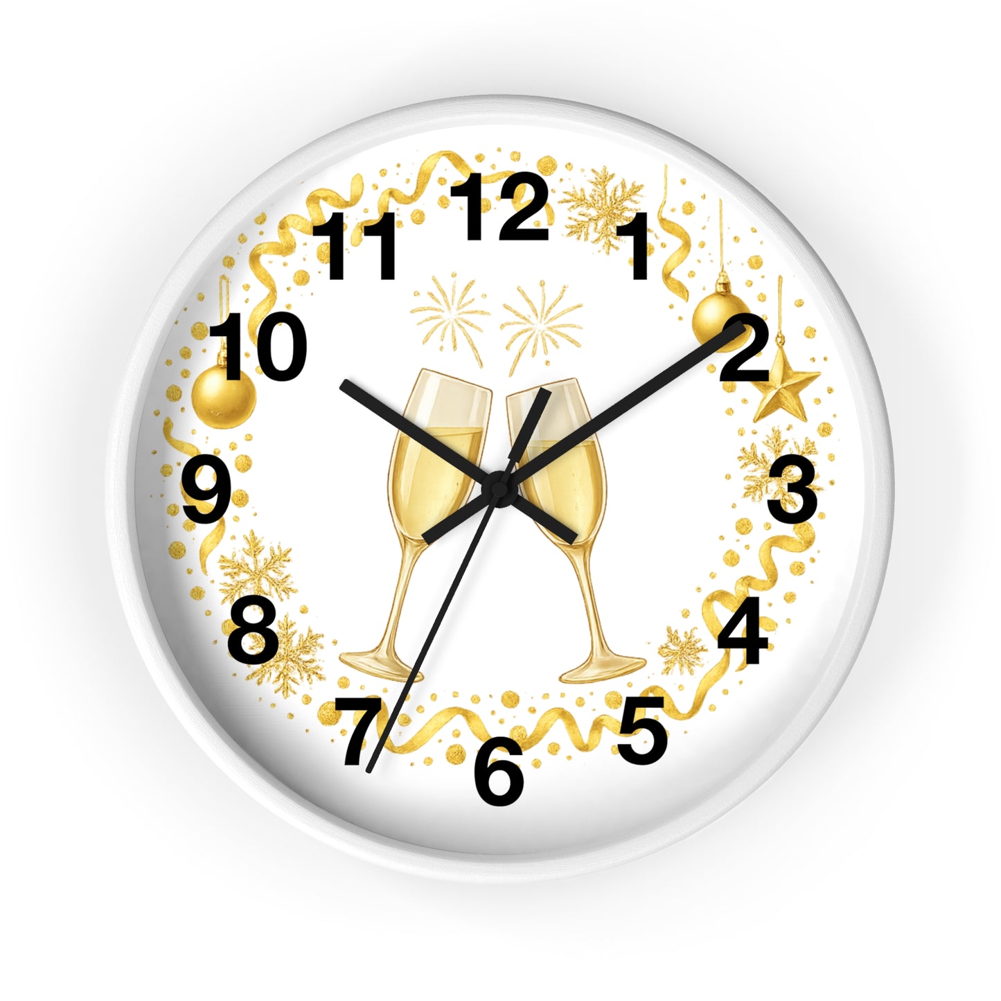 Natural Wood Festive Wall Clock – Cozy Celebration Look

