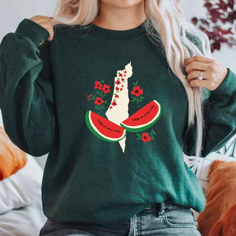 Funny Watermelon Sweatshirt - Loose Fit for Women