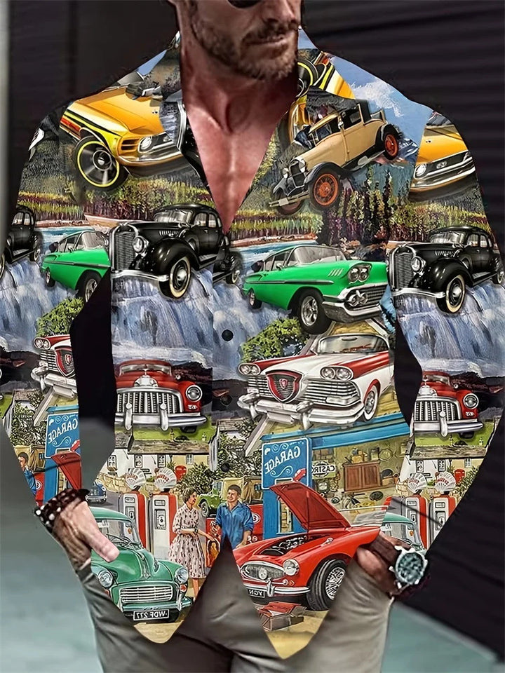 Hawaiian Style Men's Long Sleeve Shirt