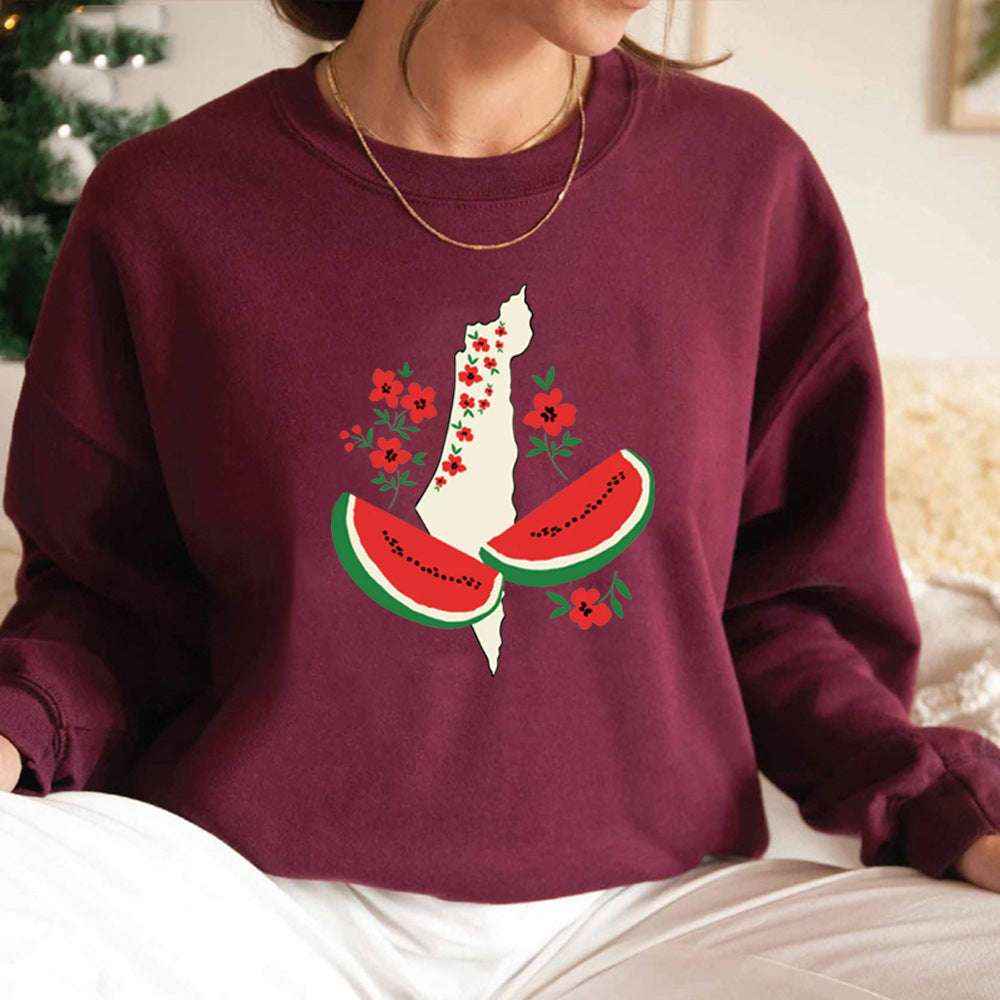 Funny Watermelon Sweatshirt - Loose Fit for Women