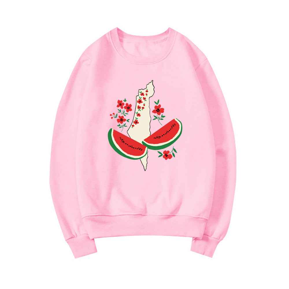 Funny Watermelon Sweatshirt - Loose Fit for Women