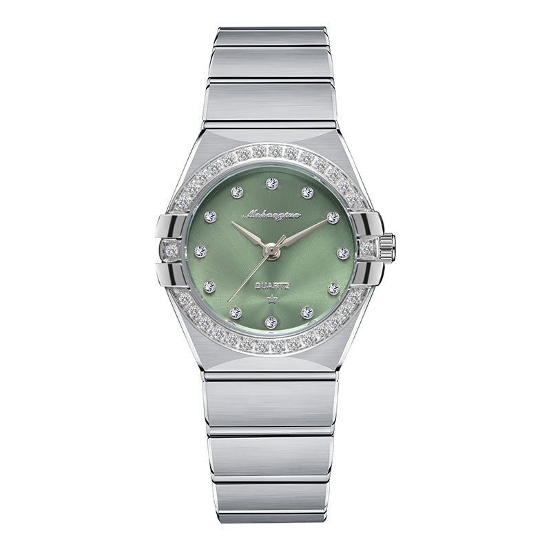 Steel band watch product image showing another visible angle