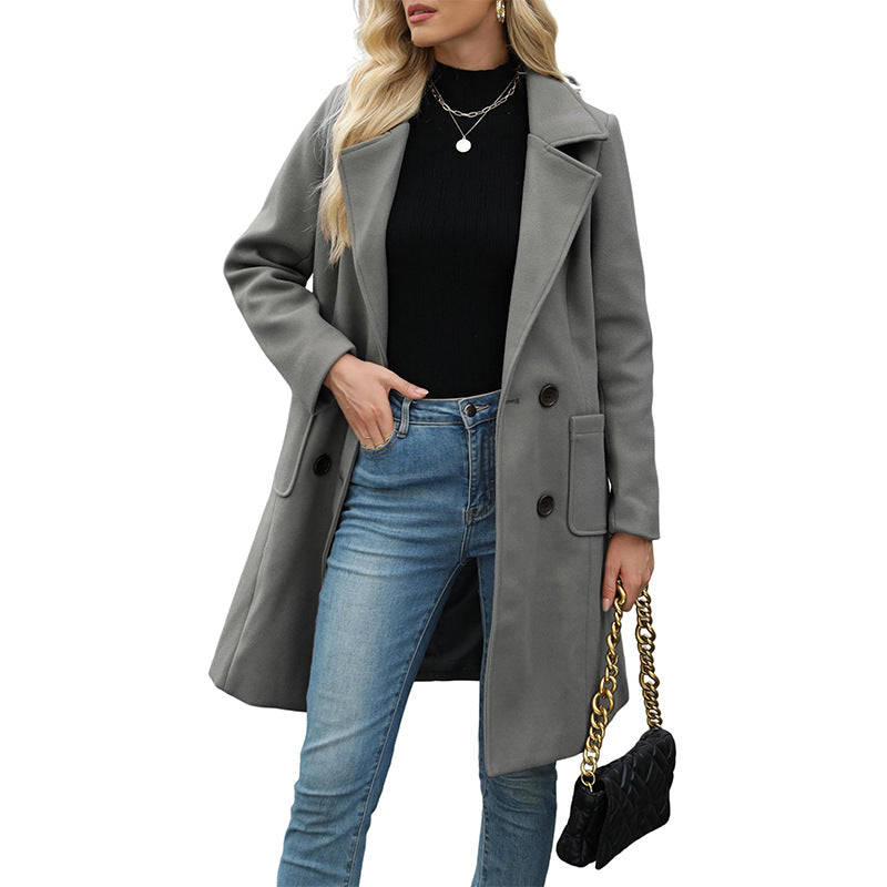 Gray coat front view