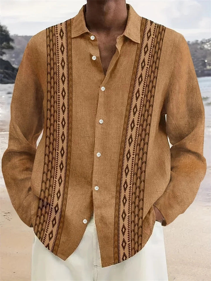 Hawaiian Style Men's Long Sleeve Shirt