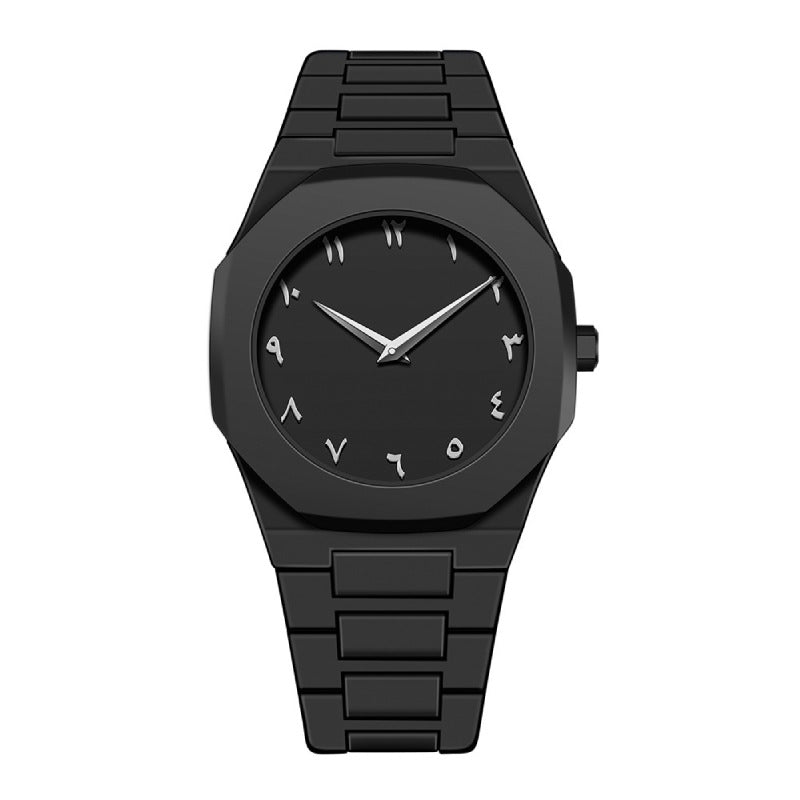 Unisex Arabic Numeral Quartz Watch for Everyday Styling