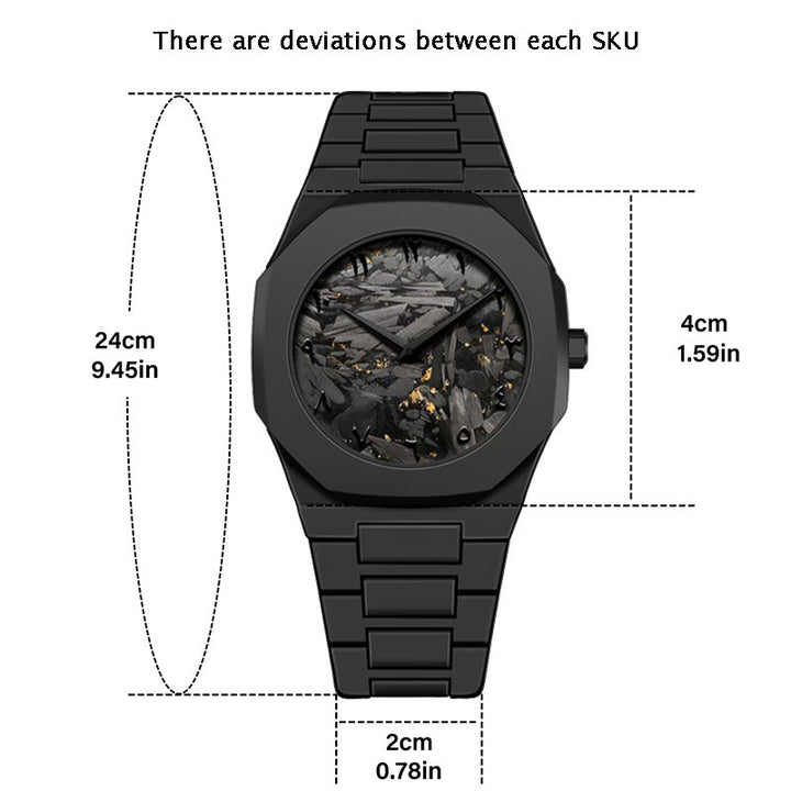 Arabic numeral watch product image showing another visible angle