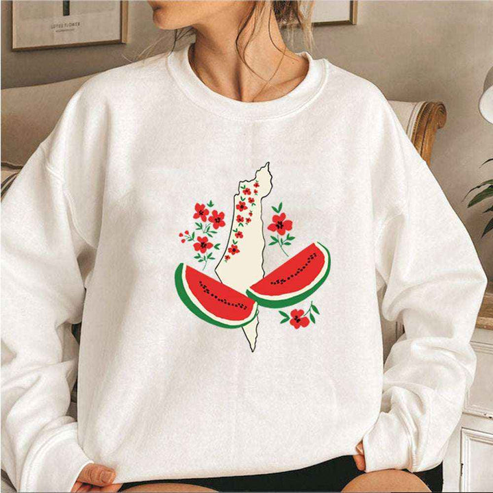 Funny Watermelon Sweatshirt - Loose Fit for Women