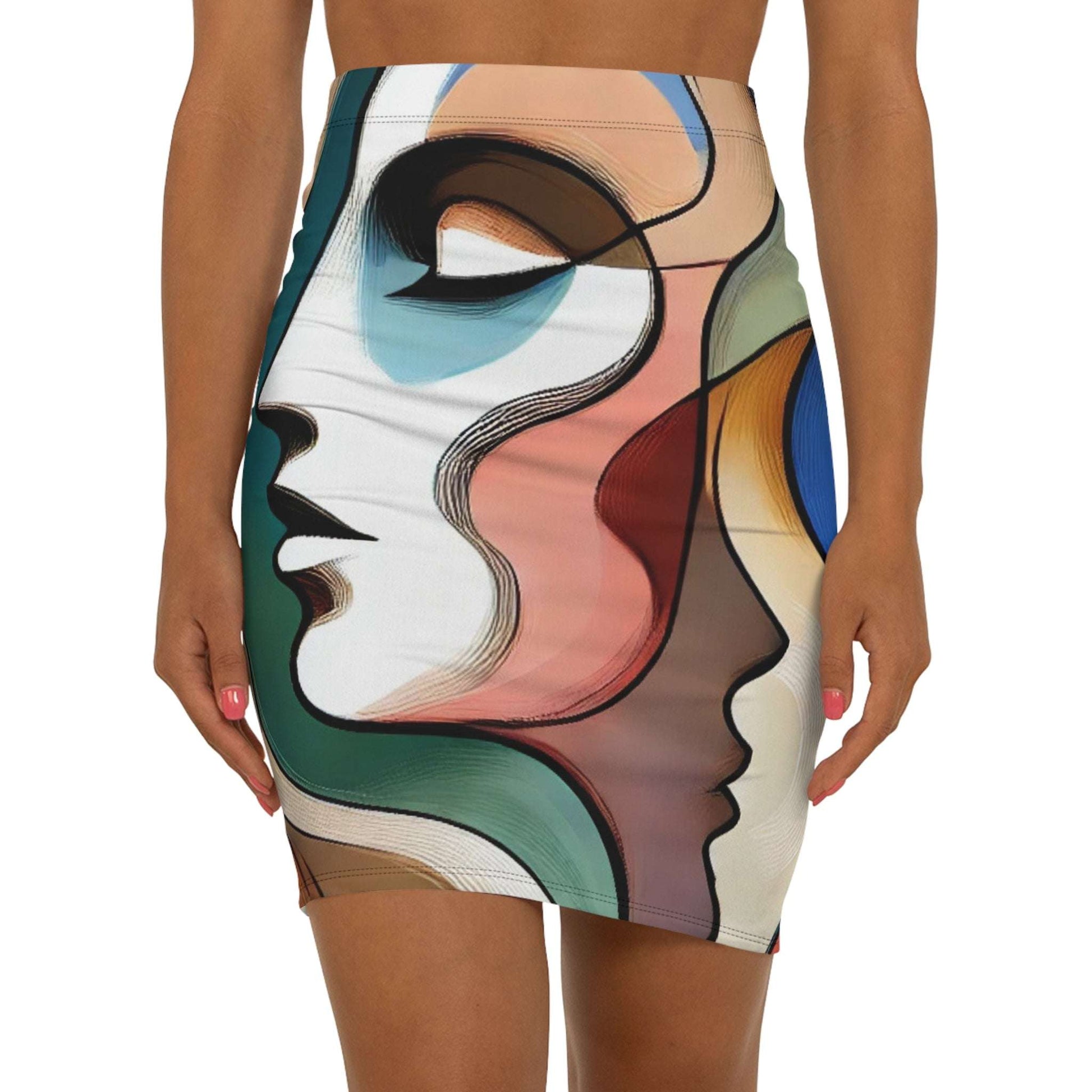 Artistic Pencil Skirt – Abstract Elegance for Day & Night www.PrintOne1.com