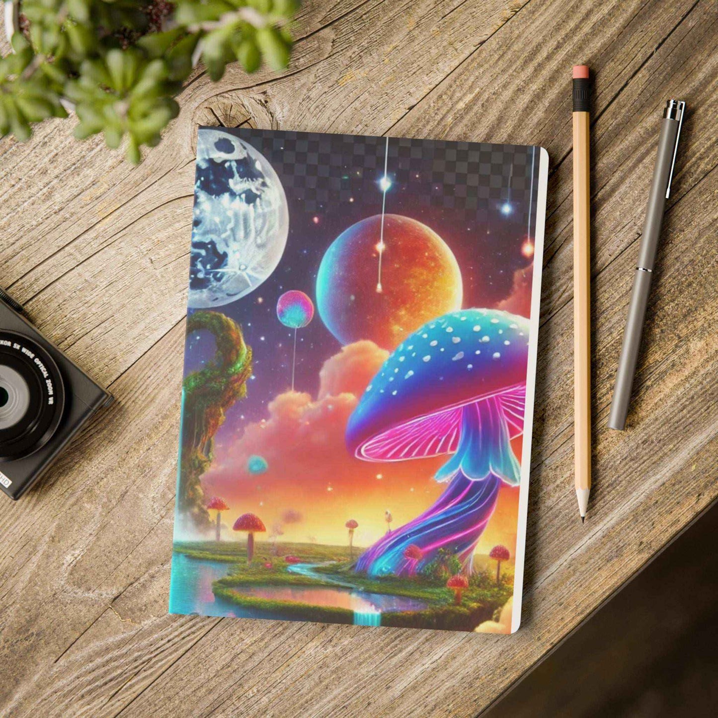 Cosmic Mushroom Journal – Whimsical Artist Notebook