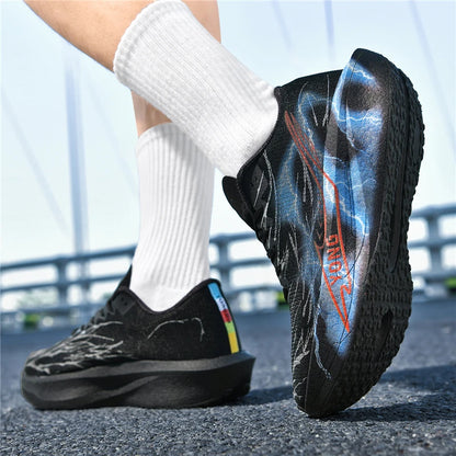 Patchwork Pattern Detail on Breathable Men's Lightweight Sneakers for Stylish Edge