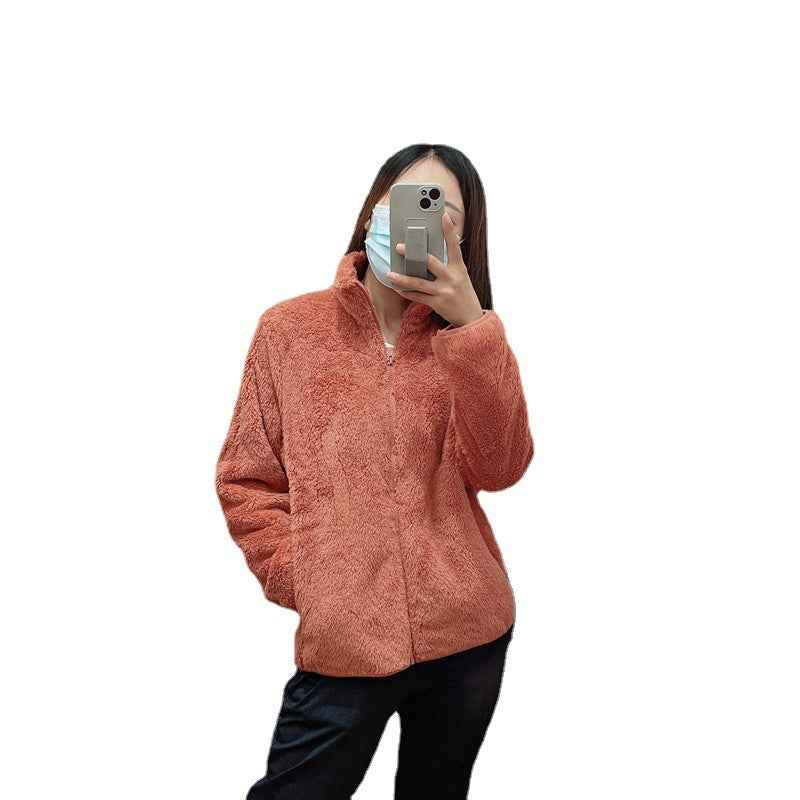 Women's Warm Coral Fleece Jacket – Soft, Cozy, Stylish