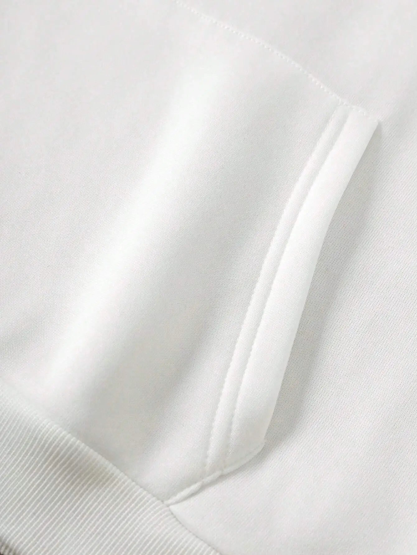 Plus Size Not in the Mood Hoodie – Kangaroo pocket detail