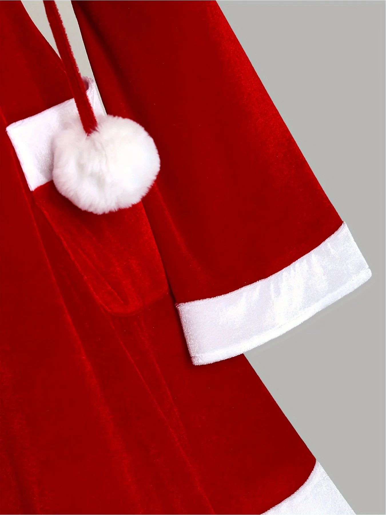 Plus Size Santa Claus Dress – Back view with roomy hood