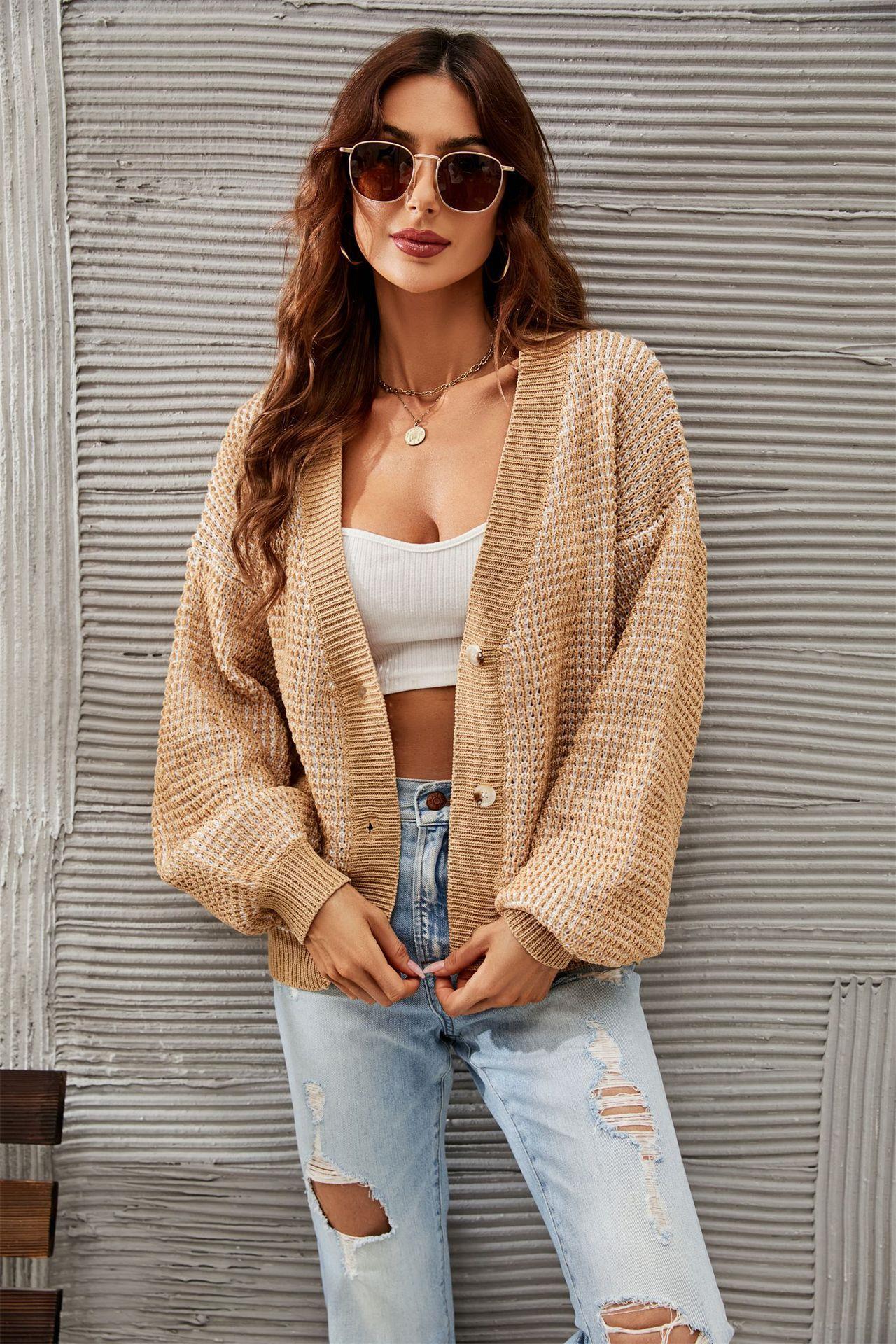 Plus size cardigan – casual to commute layer in khaki or pink
