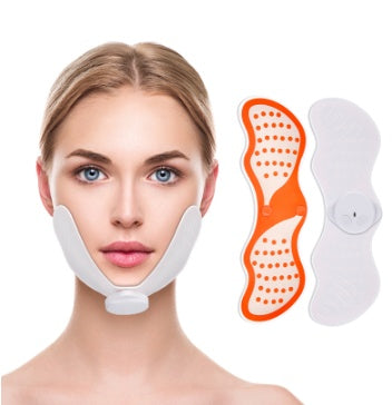 Portable Facial Slimming Massager Kit with Silicone Patch & Gel Sheet

