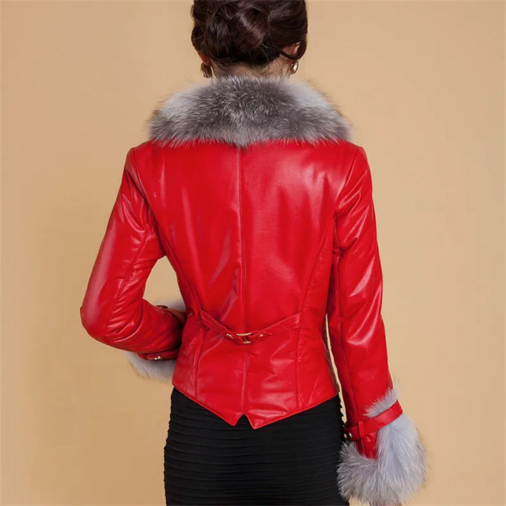 Premium faux suede womens jacket – casual style meets elegant motorcycle vibe