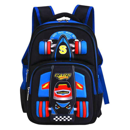 3D School Bags for Boys – Car Design Trolley Backpack
