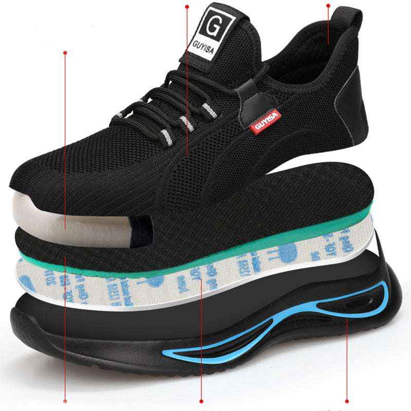 Steel Toe Safety Shoes with Kevlar Sole | All-Season Grip