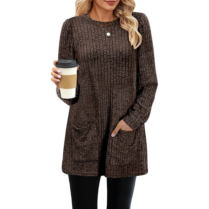 Mid-Length Solid Color Long Shirt for Women - Shop Now