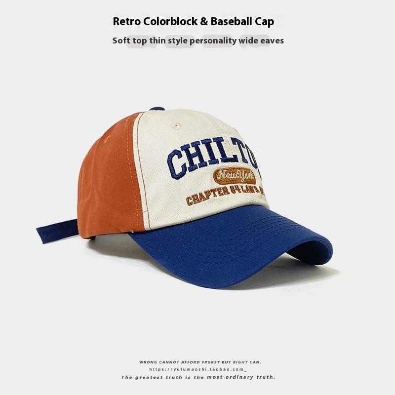 Retro Color Matching Baseball Cap – summer essential for men and women