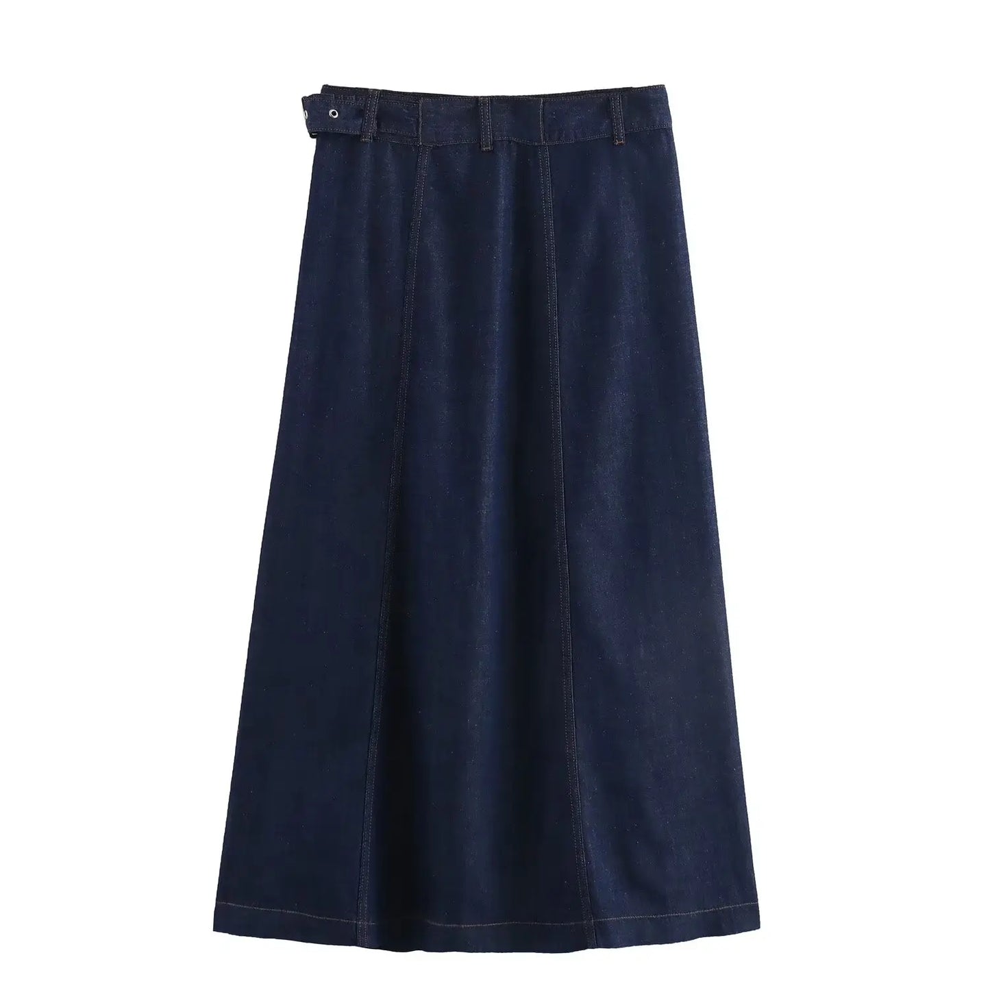 High Waist Denim Skirt Women – French Minimalist