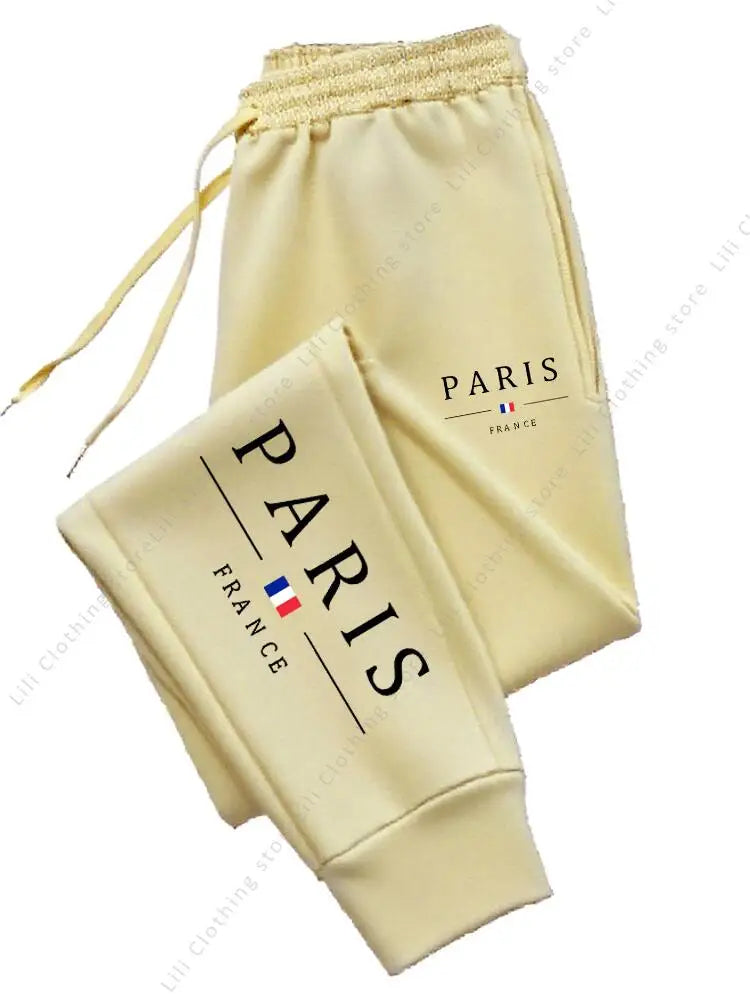 Women's Paris joggers soft fleece interior ankle cuffs medium stretch for comfy homewear and weekend looks
