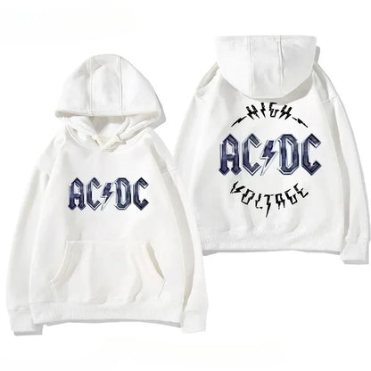 Men's AC/DC Retro Fleece Hoodie for Autumn Winter