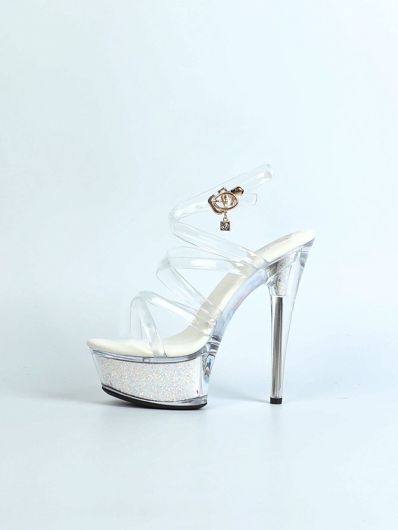 Transparent PVC High Heels – 15 cm Crystal Lift
