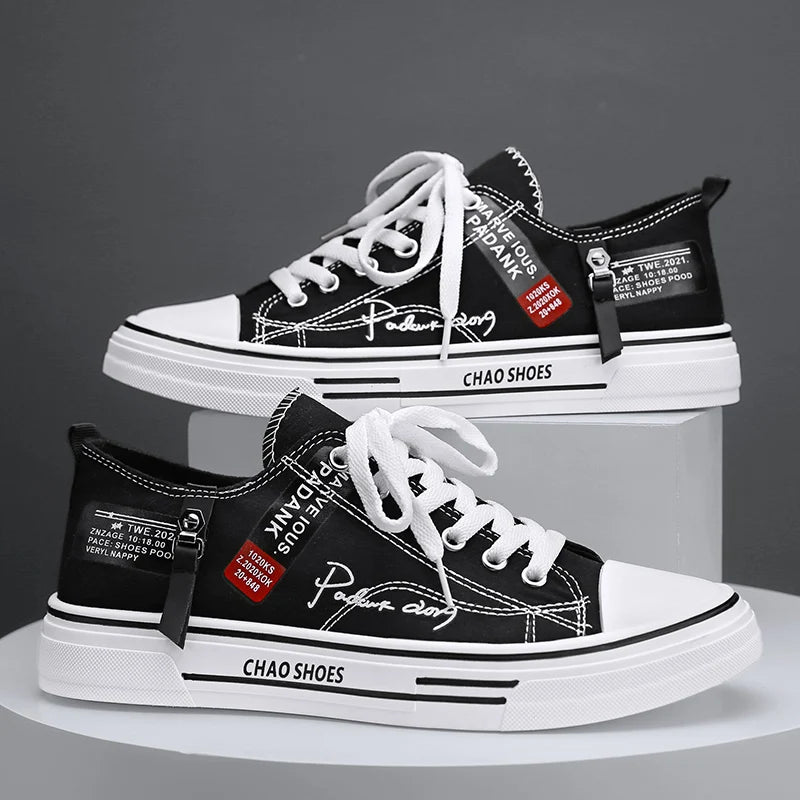 men's student sneakers breathable canvas cotton lining everyday wear
