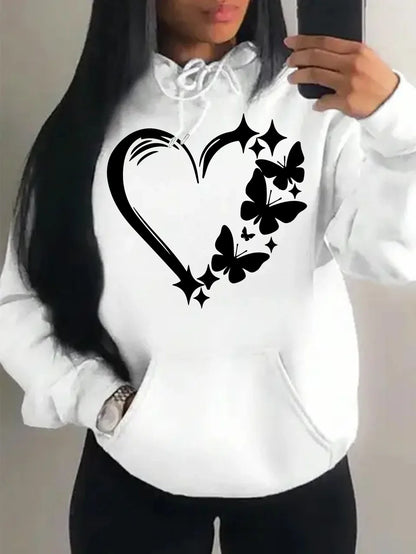 Butterfly Hoodie Women – Cute Oversized Y2K Streetwear