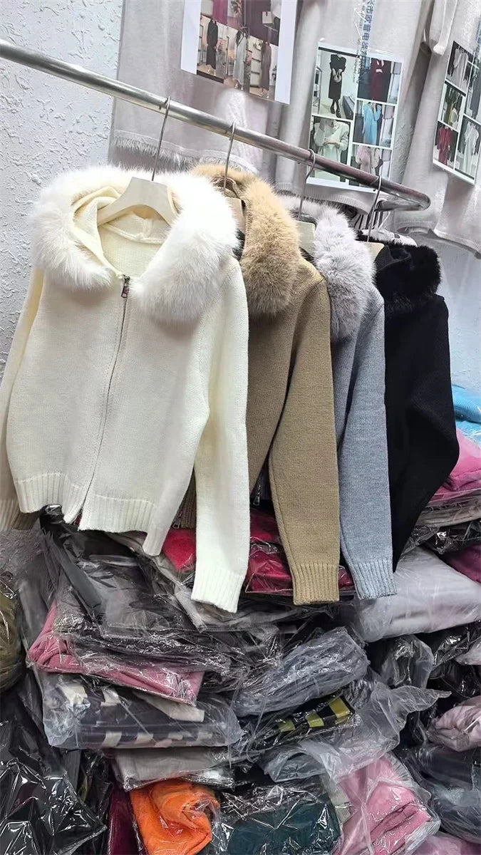 hooded zipper sweater women loose silhouette perfect for layering fall winter