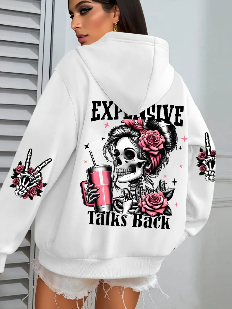 Women's Graphic Hoodie - Funny Printed Pullover