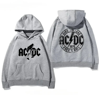 Retro band hoodie men paired with sneakers urban style