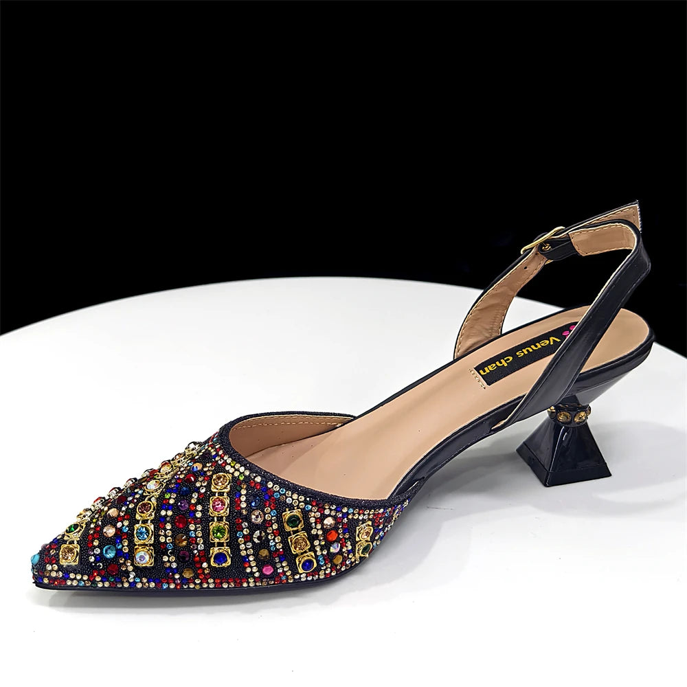 full outfit styling fuchsia bling heels with silver sequin dress