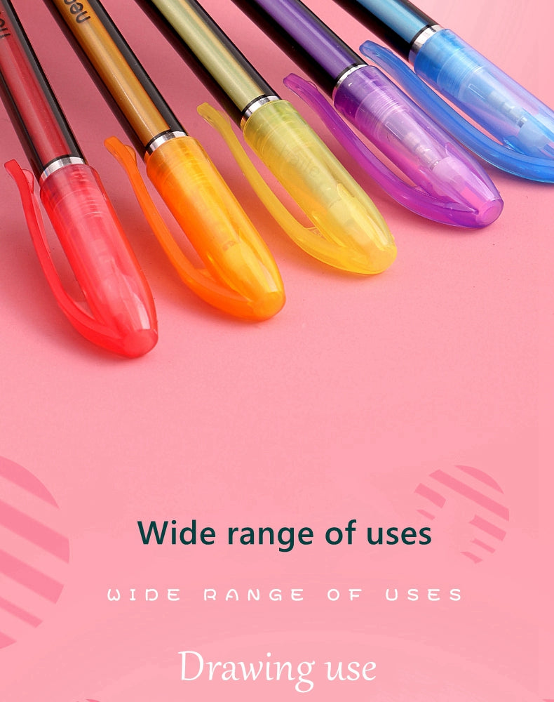 Glitter Gel Pens Set – 48 Colors for Art & School